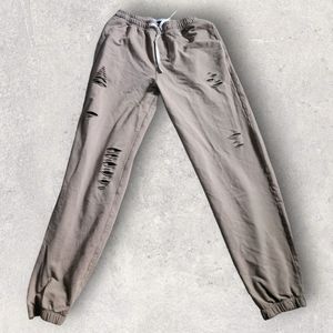 Taupe Distressed joggers by Chelsea DeBoer with Lily/Lottie. Never worn, size M